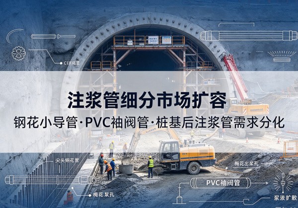 灵璧注浆管细分市场扩容，隧道钢花小导管、PVC 袖阀管、桩基后注浆管需求分化